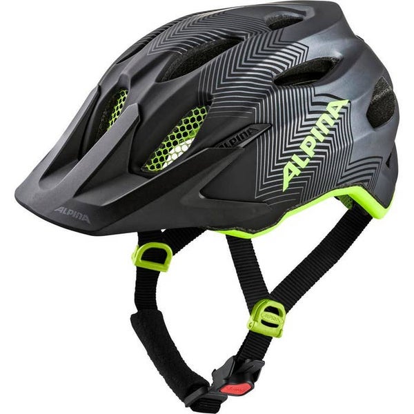 Alpina CARAPAX JR Lasten Py&ouml;r&auml;ilykyp&auml;r&auml; - Black Neon Yellow Matt
